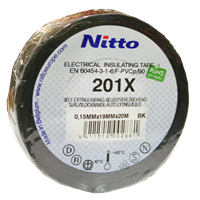 Eltape sort 19 mm x 20 m, Nitto