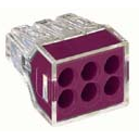Innstiklemmer, Wago 773 6 x 0,75-2,5 lilla