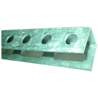 Montasjeskinne varmforzinket 2 x 30mm, 2000 mm