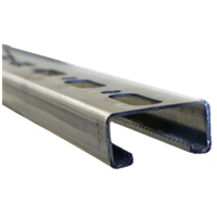 Montasjeskinne elforzinket 41x21x1,5, 2000 mm