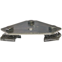 Laskeplate mm41, elforzinket, for skinne