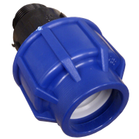 Tippunion Blue plastrørkobling 32 mm x1 1/4"
