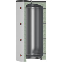 Akkumulatortank, Laddotank Puffer 500, D:750 H:1620, 478 L