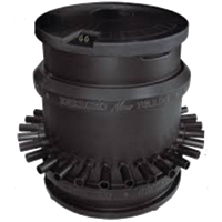Samlekum New Brado 63 mm. 8-38 l/m. 40 mm x 2 uttak