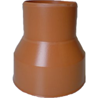 Overgang til betongspiss, betong-PVC, rødbrun 110 mm