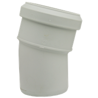 Bend 15° med 1 muffe, Silere 58 mm