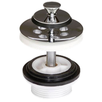 Servantventil med ventiloverdel forkrommet, 1 1/4"