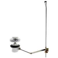 Oppløftventil med løftestang, forkrommet, 1 1/4"