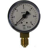 Manometer 0-6 Bar, anslutning ned 50 mm