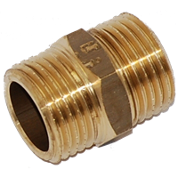 Ansatsnippel utvendig, messing, 1/8&quot;