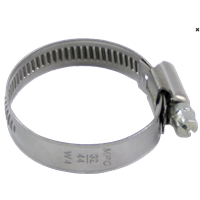 Slangeklemme rustfri syrefast 104 mm - 138 mm