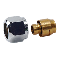 Koblingsset til Pex, VA, forkrommet, 12 mm x 1,8 - 2,0 mm