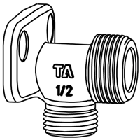 Platealbu FPL med 1 utv.x utv.. forkrommet, 3/4" x 1/2"