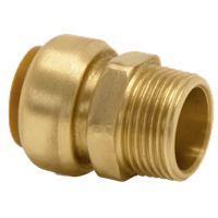 Tippunion utvendig, Tectite Classic, messing, 10 mm x 3/8"
