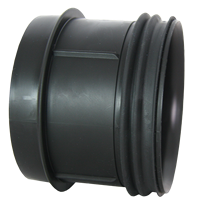 Overgang sort med skjøtenippel. Smartline 110 mm x 90 mm